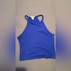 Blue crop top